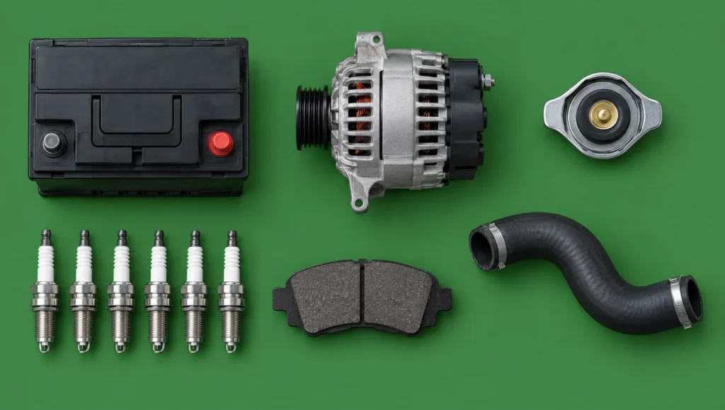 Panne de voiture : batterie, alternateur, bougies et plaquettes de frein